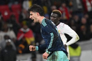 乐鱼-1.1亿先生空欢喜，哈弗茨点射建功！2-1绝杀，德国豪取7连胜